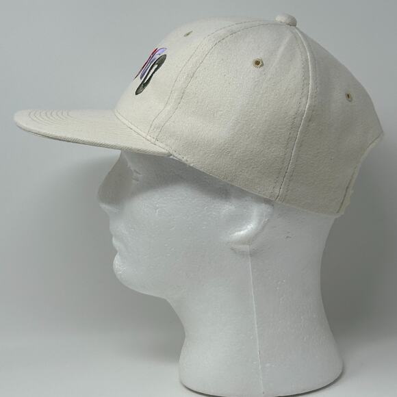 Vintage Chicago Hat Cap Ivory 90s Travel Tourist Tourism Snapback 6 Panel Kudzu - Picture 6 of 9